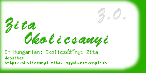 zita okolicsanyi business card